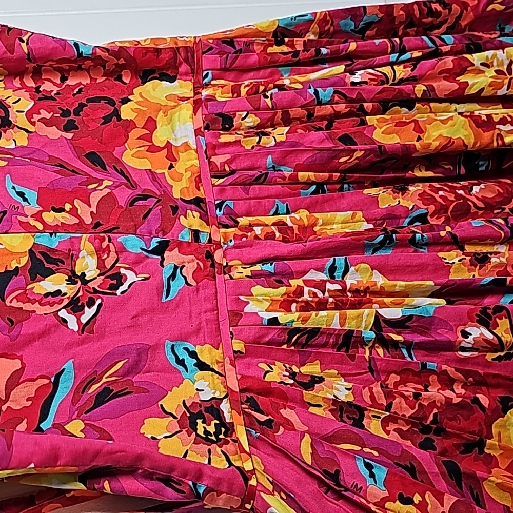 Isaac Mizrahi sz 12 pink/red floral dress - Picture 7 of 9